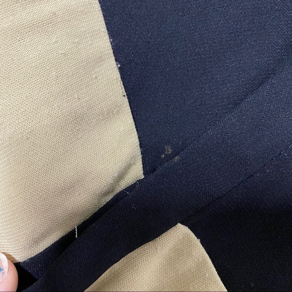 A.L.C. Black Tan Colorblock Shift Dress - Picture 9 of 11